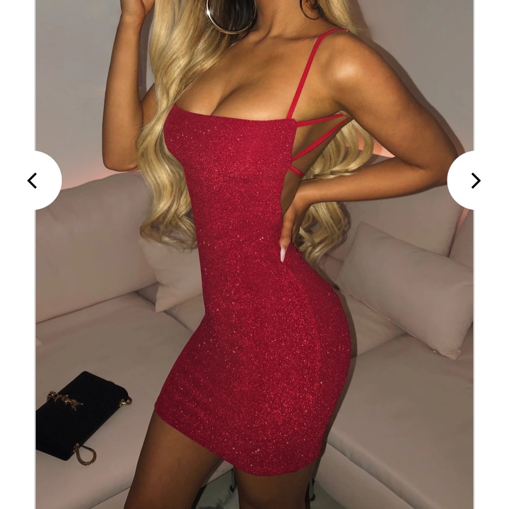 Red night out dress